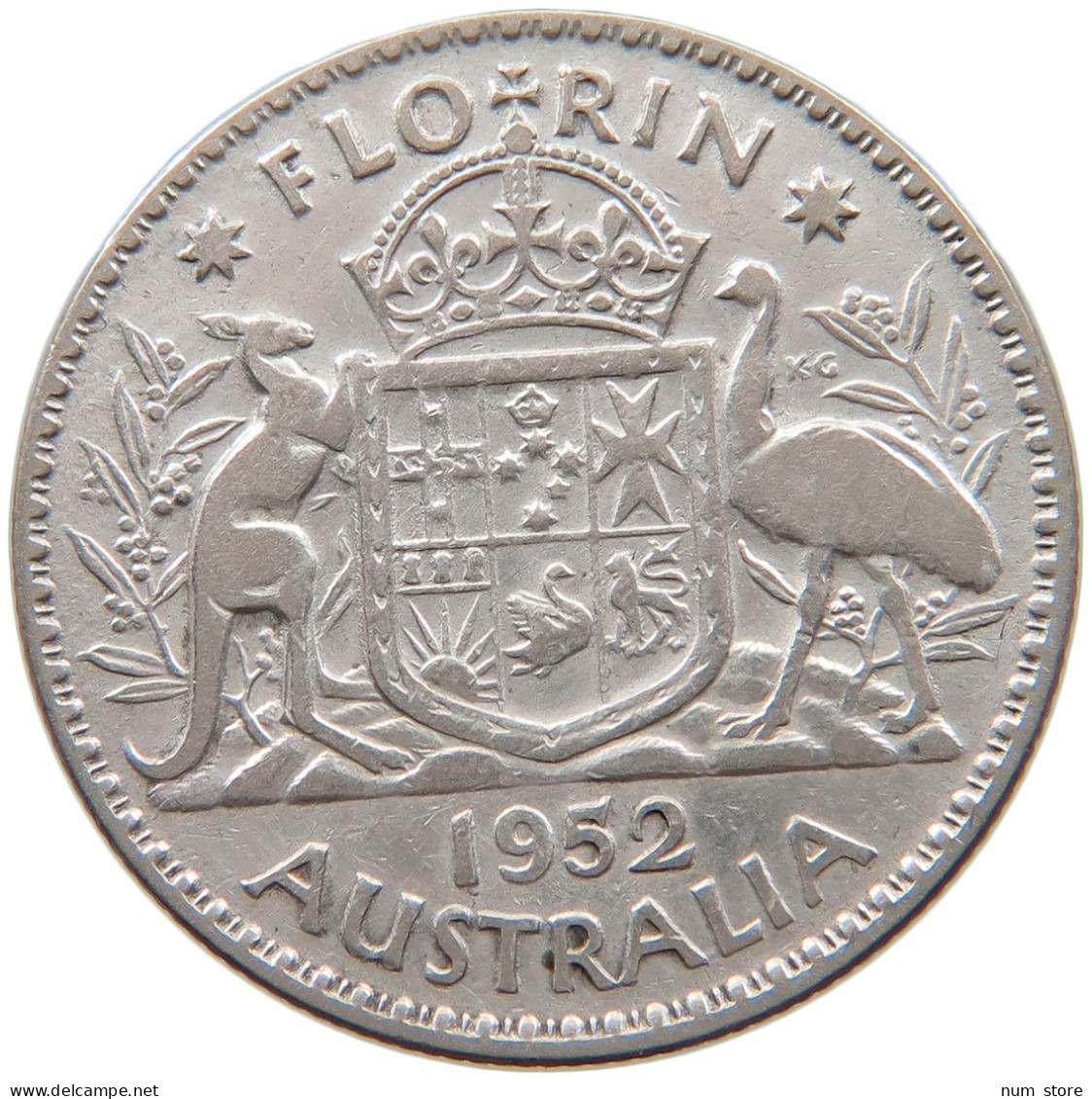 AUSTRALIA FLORIN 1952 #s099 0209 - Florin