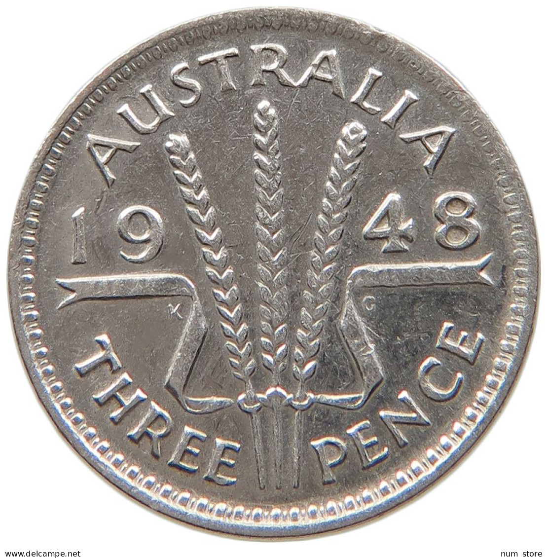 AUSTRALIA 3 PENCE 1948 #s096 0499 - Threepence