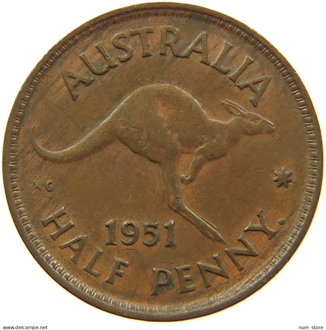 AUSTRALIA 1/2 PENNY 1951 #s099 0325 - ½ Penny