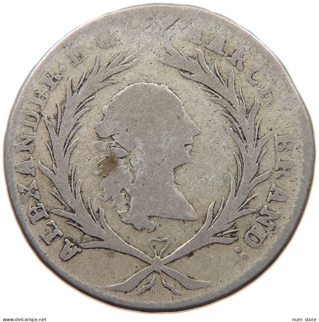 GERMAN STATES 20 KREUZER 1764 ANSBACH BRANDENBURG ANSBACH Christian Friedrich Karl Alexander 1757-1791 #s094 0125 - Taler Et Doppeltaler