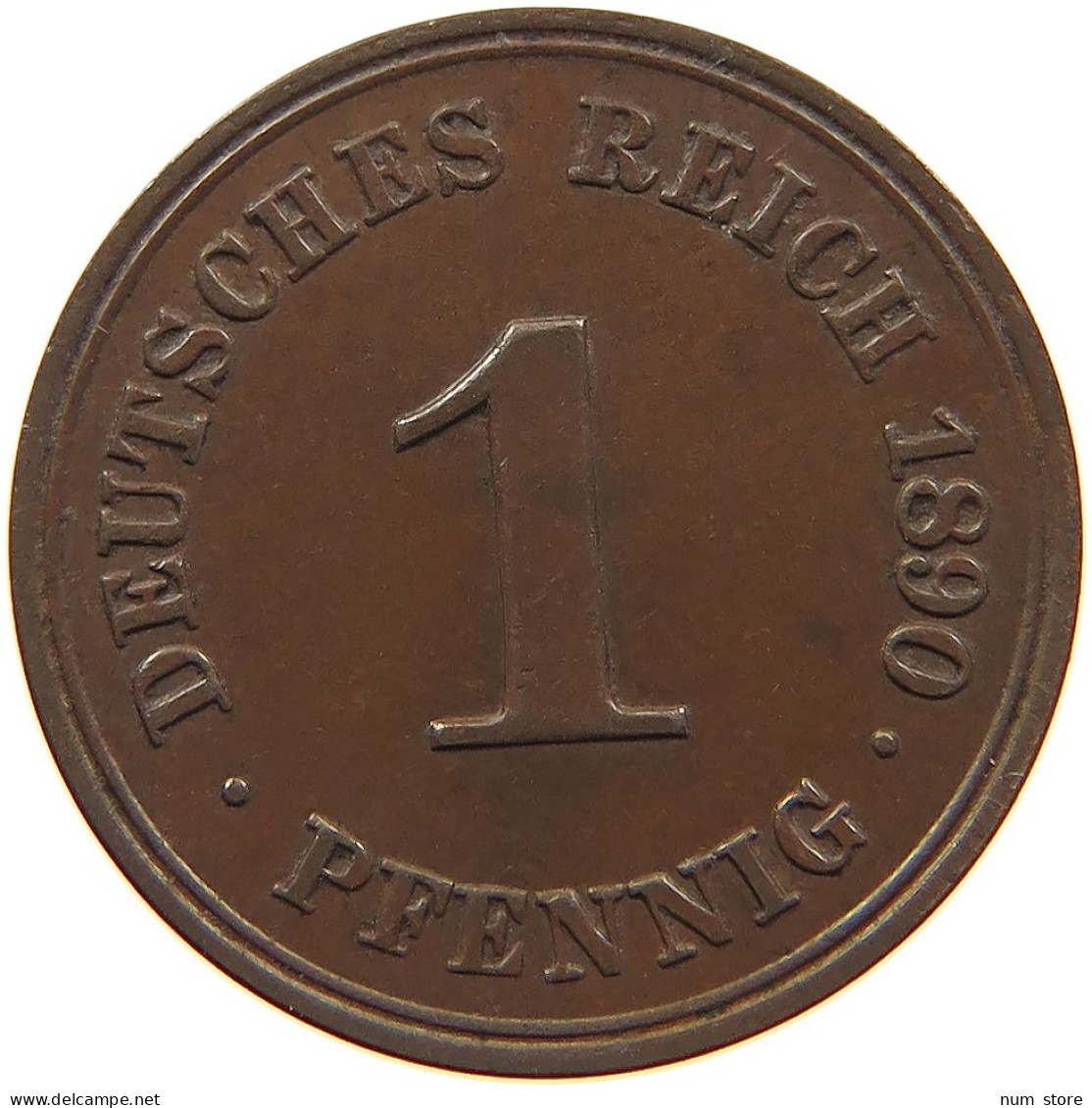 GERMANY EMPIRE 1 PFENNIG 1890 A #s096 0095 - 1 Pfennig