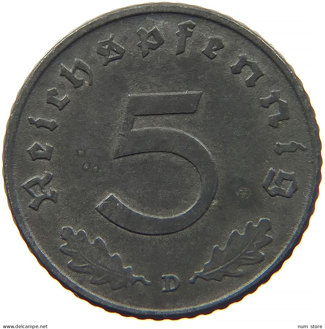 GERMANY 5 REICHSPFENNIG 1941 D #s091 0919 - 5 Reichspfennig