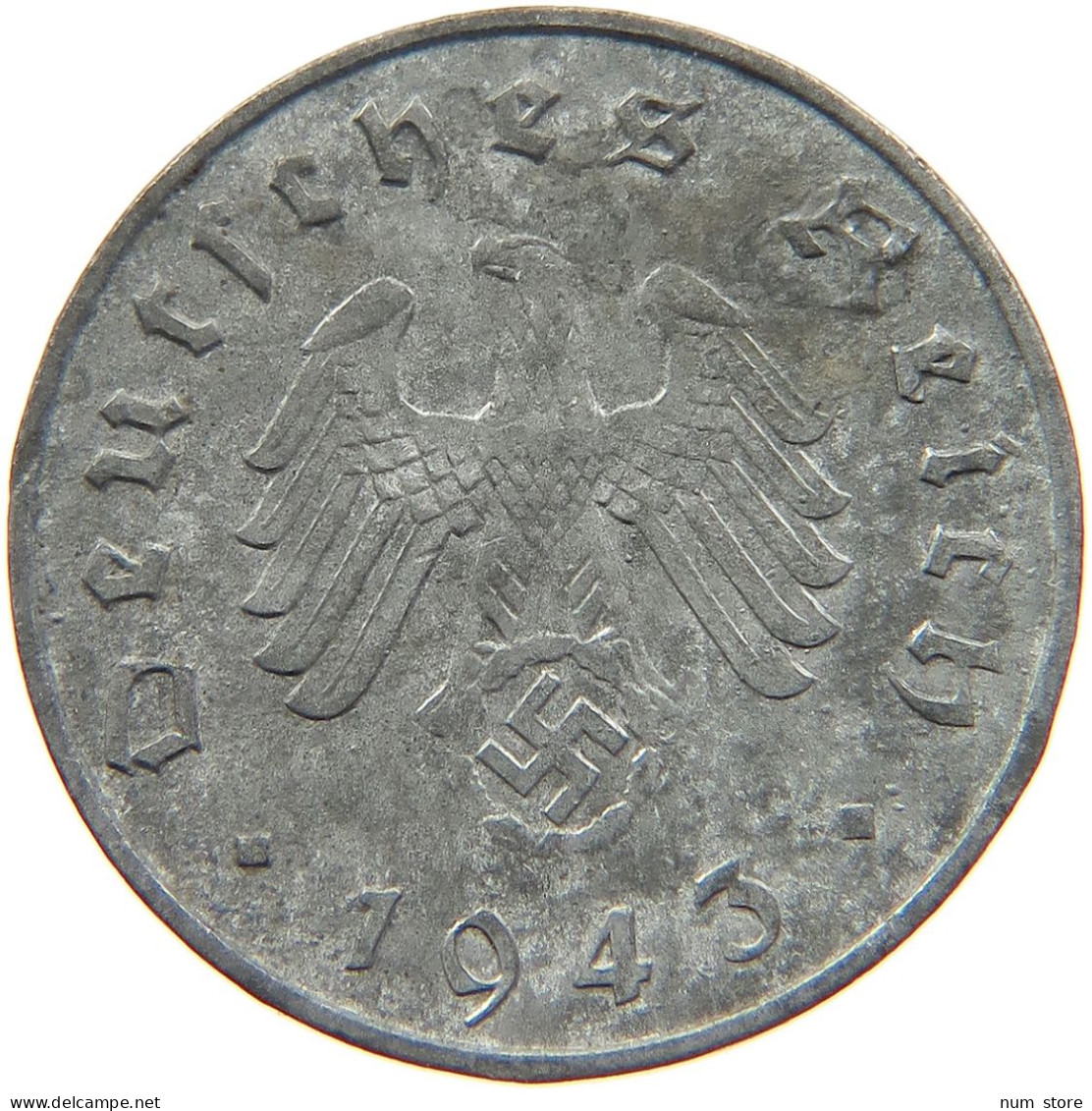 GERMANY 10 REICHSPFENNIG 1943 A #s095 0051 - 10 Reichspfennig