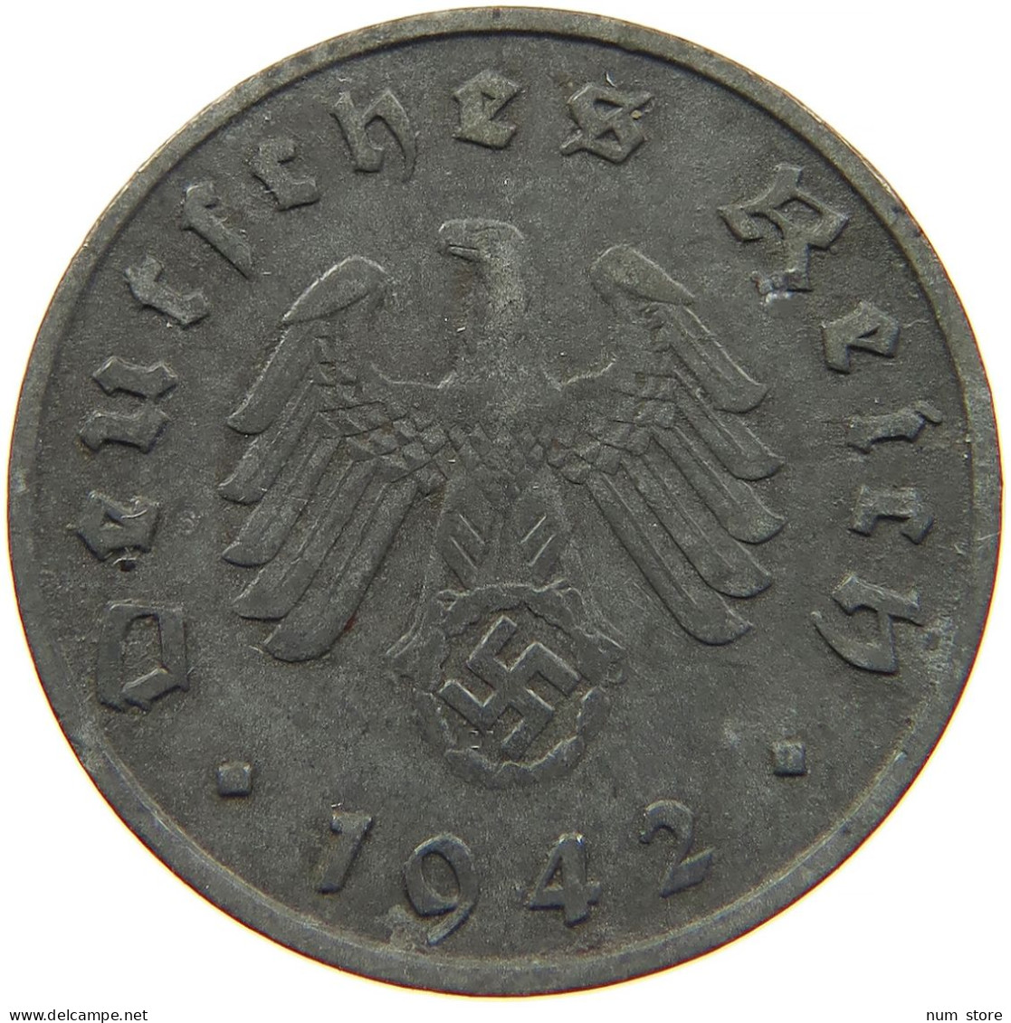 GERMANY 10 REICHSPFENNIG 1942 F #s095 0067 - 10 Reichspfennig