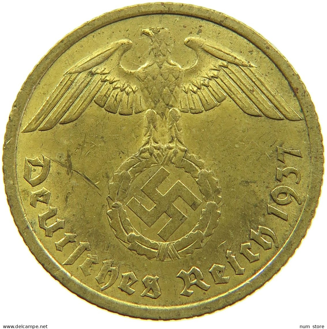 GERMANY 10 REICHSPFENNIG 1937 A #s095 0159 - 10 Reichspfennig