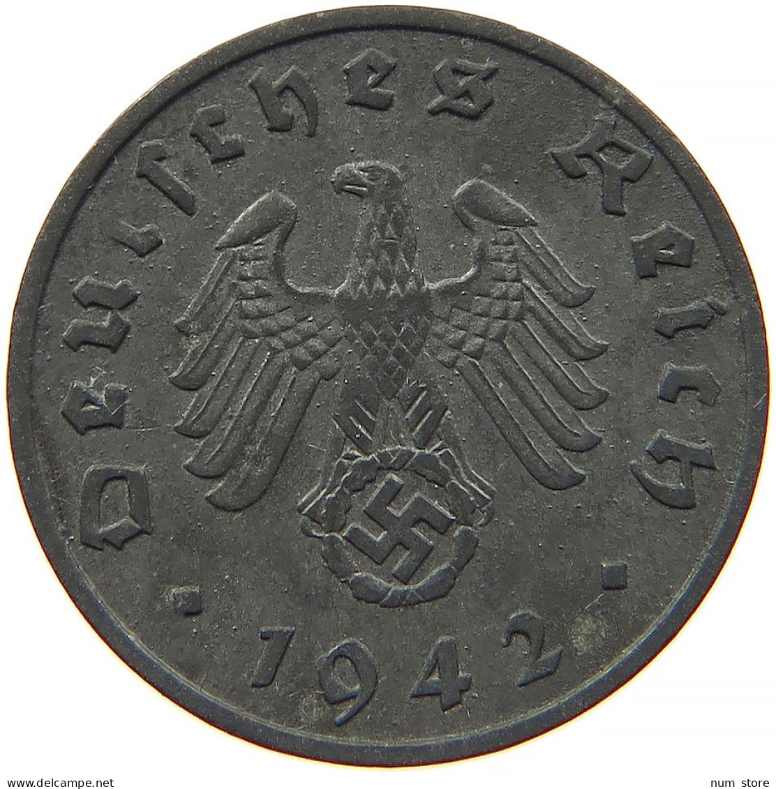 GERMANY 1 REICHSPFENNIG 1942 J #s091 1017 - 1 Reichspfennig