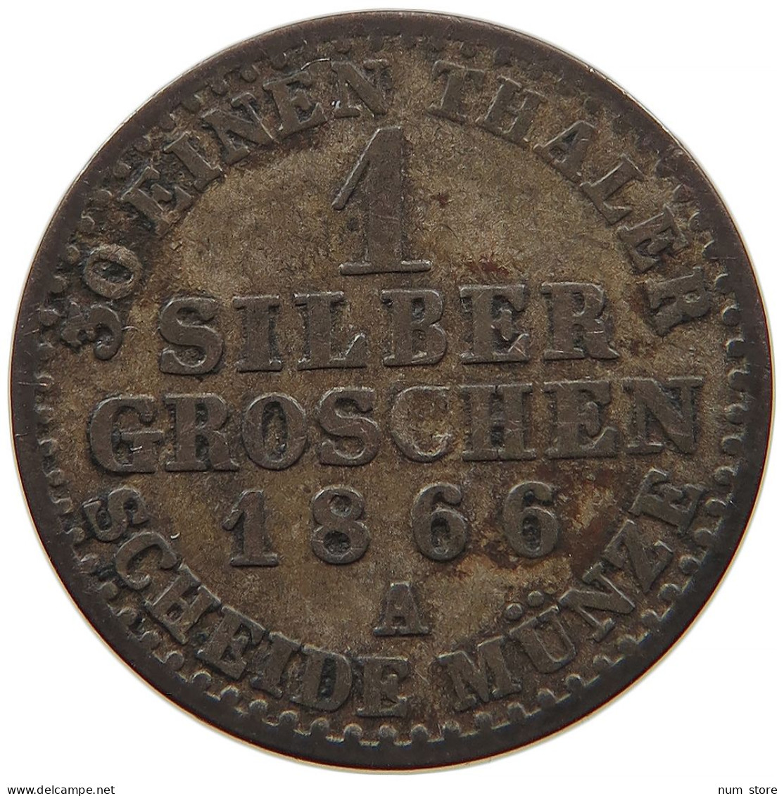 GERMAN STATES SILBERGROSCHEN 1866 A BRANDENBURG PREUSSEN Wilhelm I. 1861-1888. #s096 0267 - Taler Et Doppeltaler