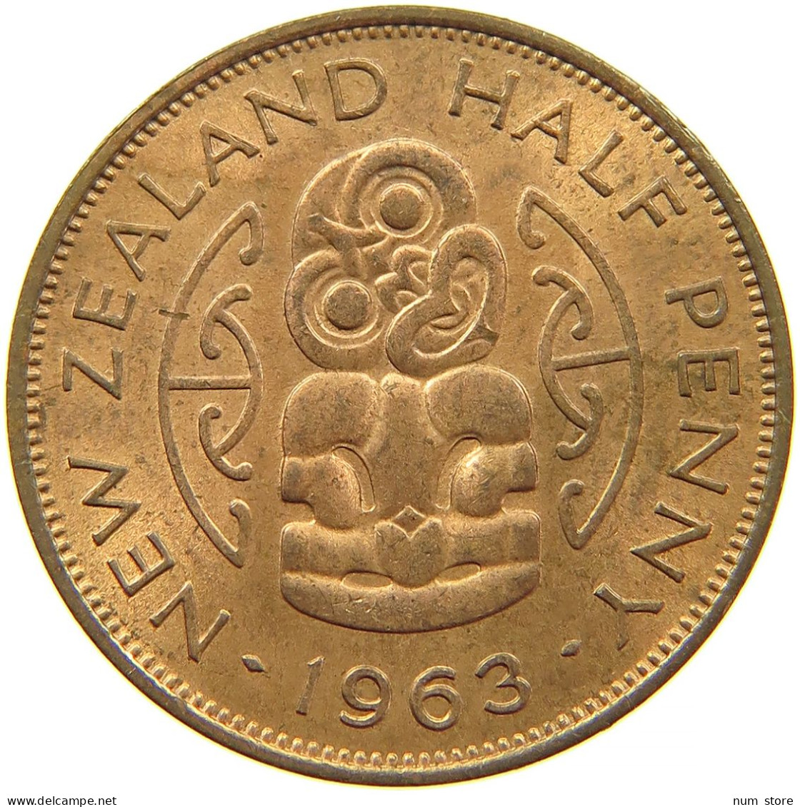 NEW ZEALAND 1/2 PENNY 1963 #s099 0403 - New Zealand