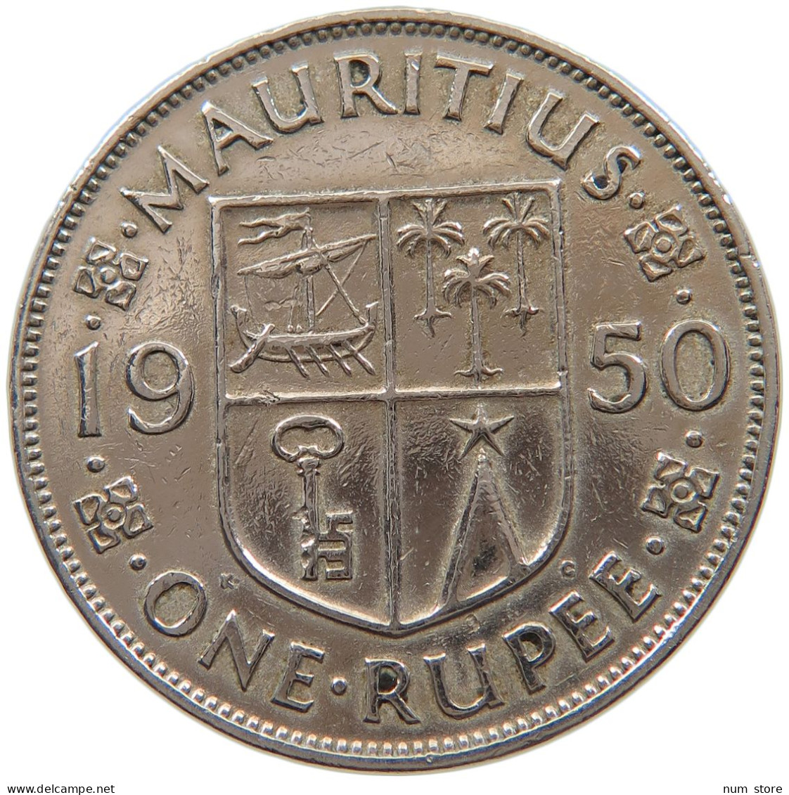 MAURITIUS RUPEE 1950 #s097 0029 - Mauritius