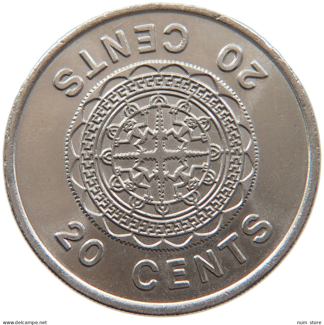 SOLOMON ISLANDS 20 CENTS 1977 #s092 0131 - Solomon Islands