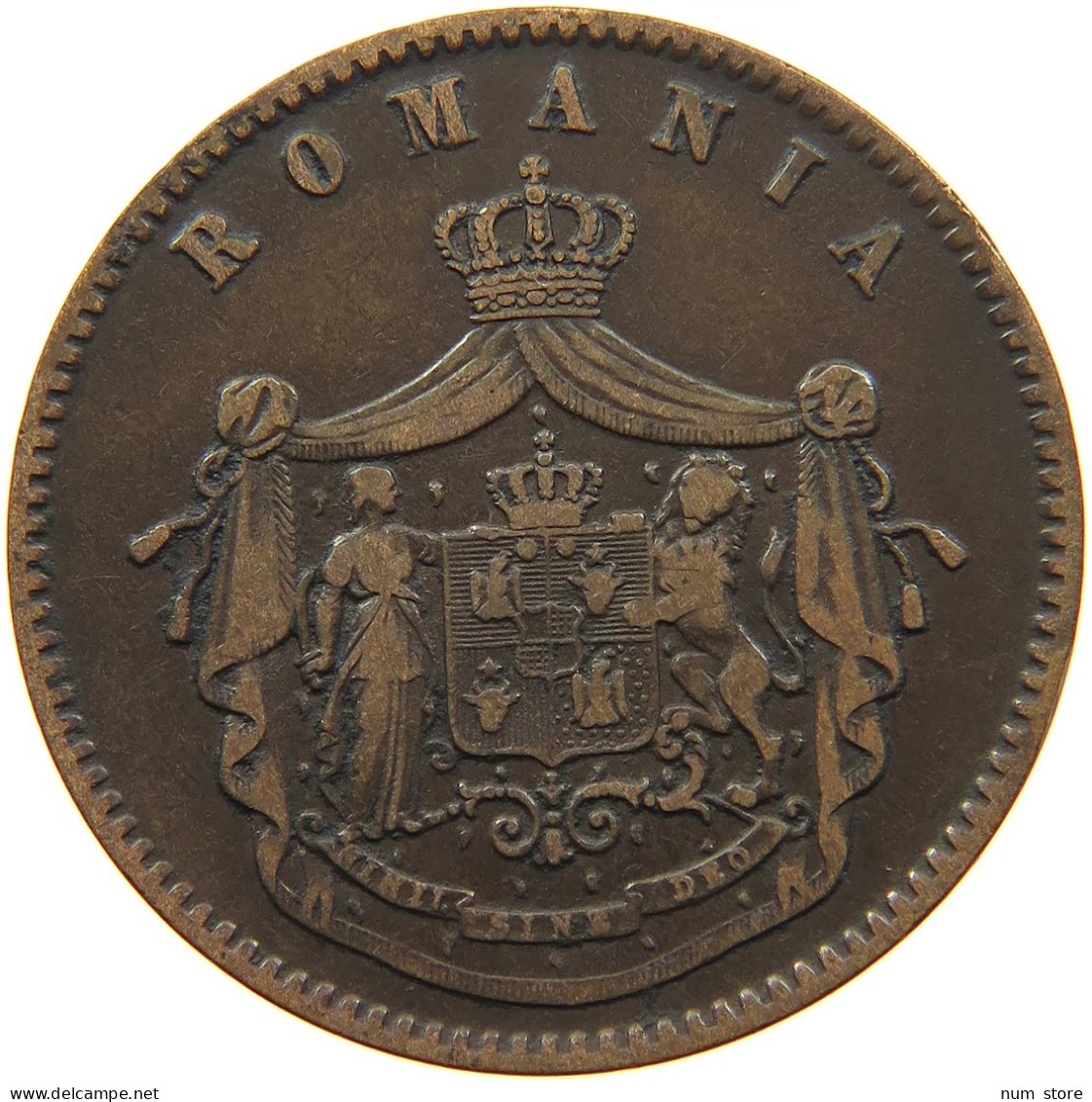 ROMANIA 10 BANI 1867 HEATON #s097 0133 - Rumänien