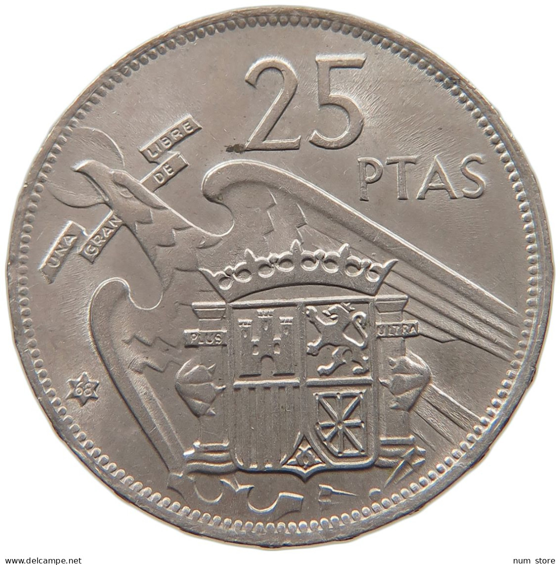 SPAIN 25 PESETAS 1957 68 #s090 0173 - 25 Peseta
