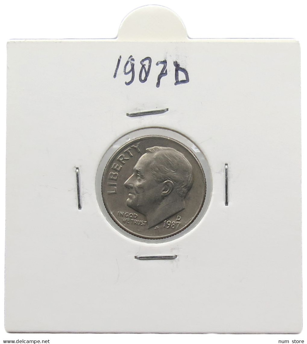 UNITED STATES OF AMERICA DIME 1987 D ROOSEVELT #alb071 0537 - 1946-...: Roosevelt