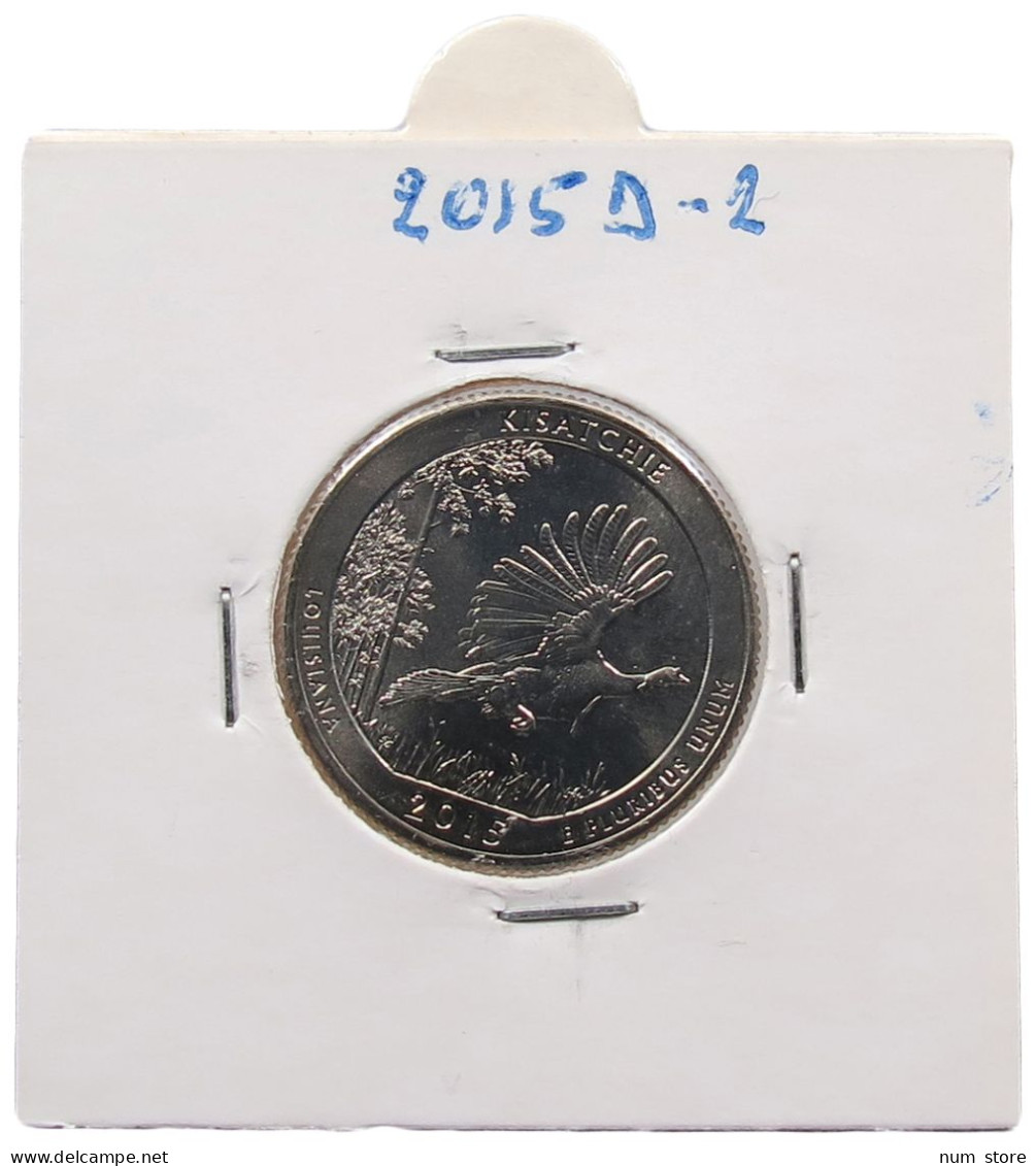 UNITED STATES OF AMERICA QUARTER 2015 D KISATCHIE #alb071 0265 - 2010-...: National Parks