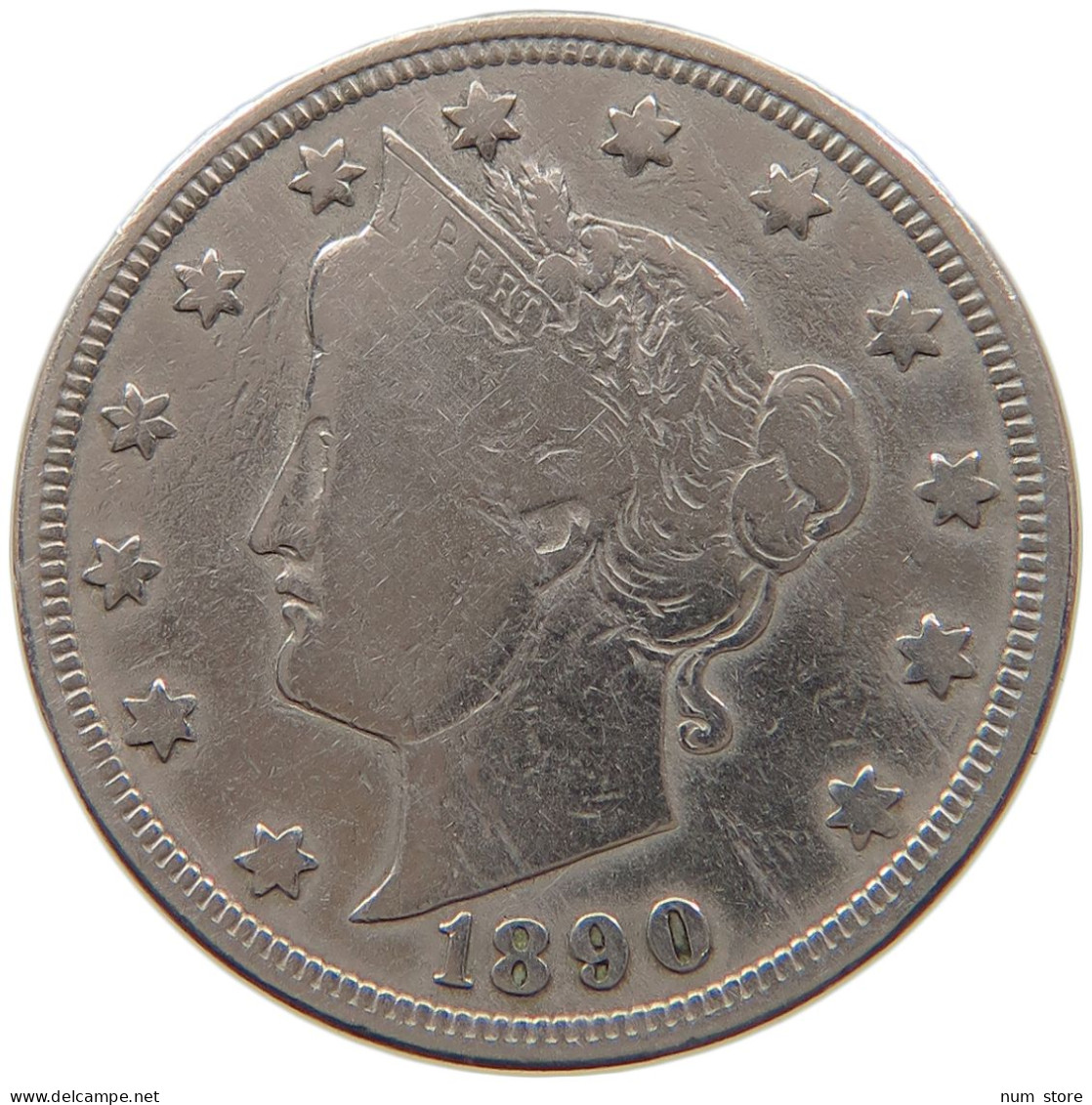 UNITED STATES OF AMERICA NICKEL 1890 LIBERTY #s093 0115 - 1883-1913: Liberty (Liberté)