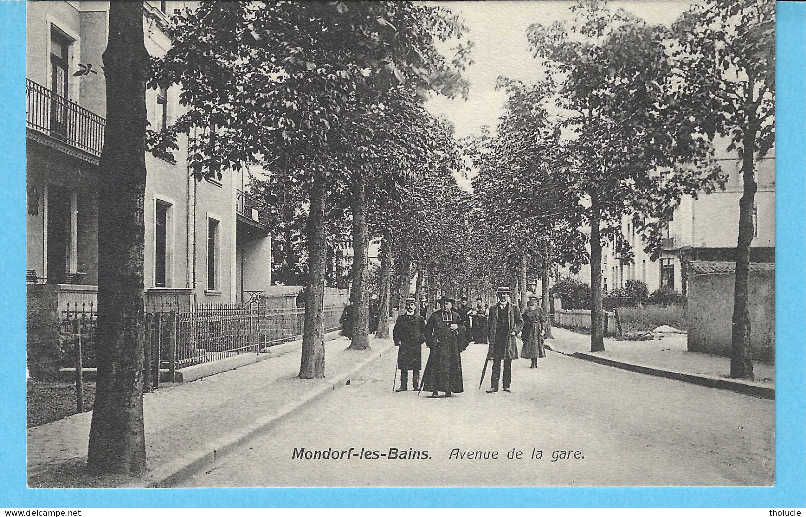 Luxembourg-Mondorf-les-Bains-Bad+/-1910-Avenue De La Gare-Ecclésiastique-Curé-Animé-Edit.N.Schumacher, Mondorf -Rare - Mondorf-les-Bains