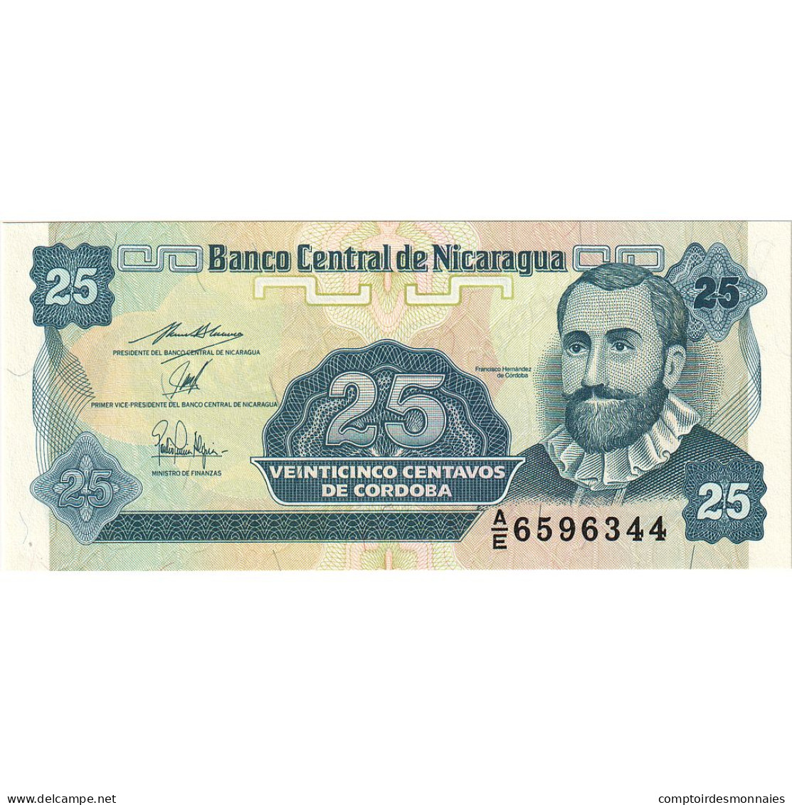 Billet, Nicaragua, 25 Centavos, Undated (1991), Undated (1991), KM:170a, NEUF - Nicaragua
