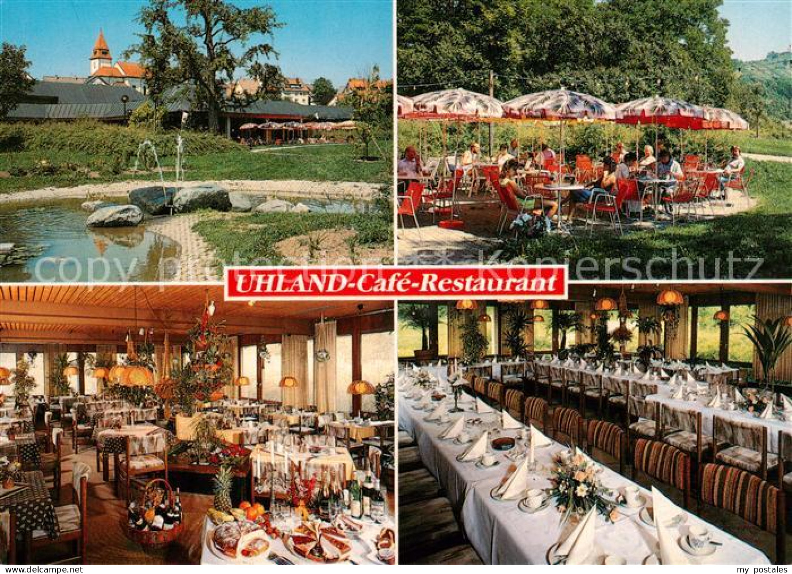 73844953 Wurmlingen Rottenburg Uhland Cafe Restaurant Gastraeume Brunnen Gartent - Rottenburg