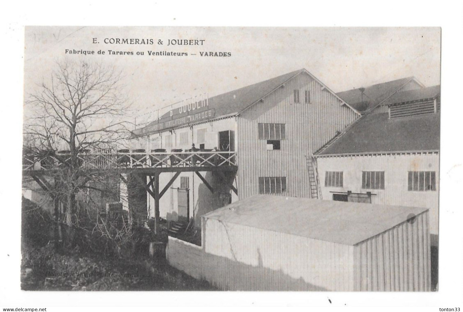 VARADES - 44 - Fabrique De Tarares Ou Ventilateurs E CORMERAIS Et JOUBERT - RARE - TOUL 2 - - Varades