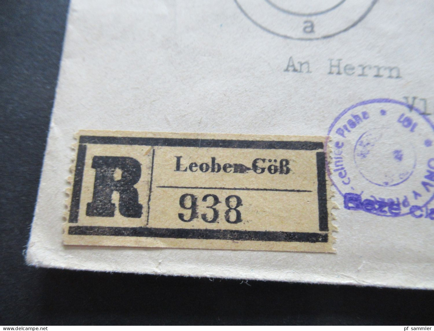 Österreich 1952 Nr.970 (2) U. 971 (2) MiF Leoben Göß In Die CSR Mit Fiskalmarke / Douane Timbre Poste Praha / Zensur ?! - Covers & Documents