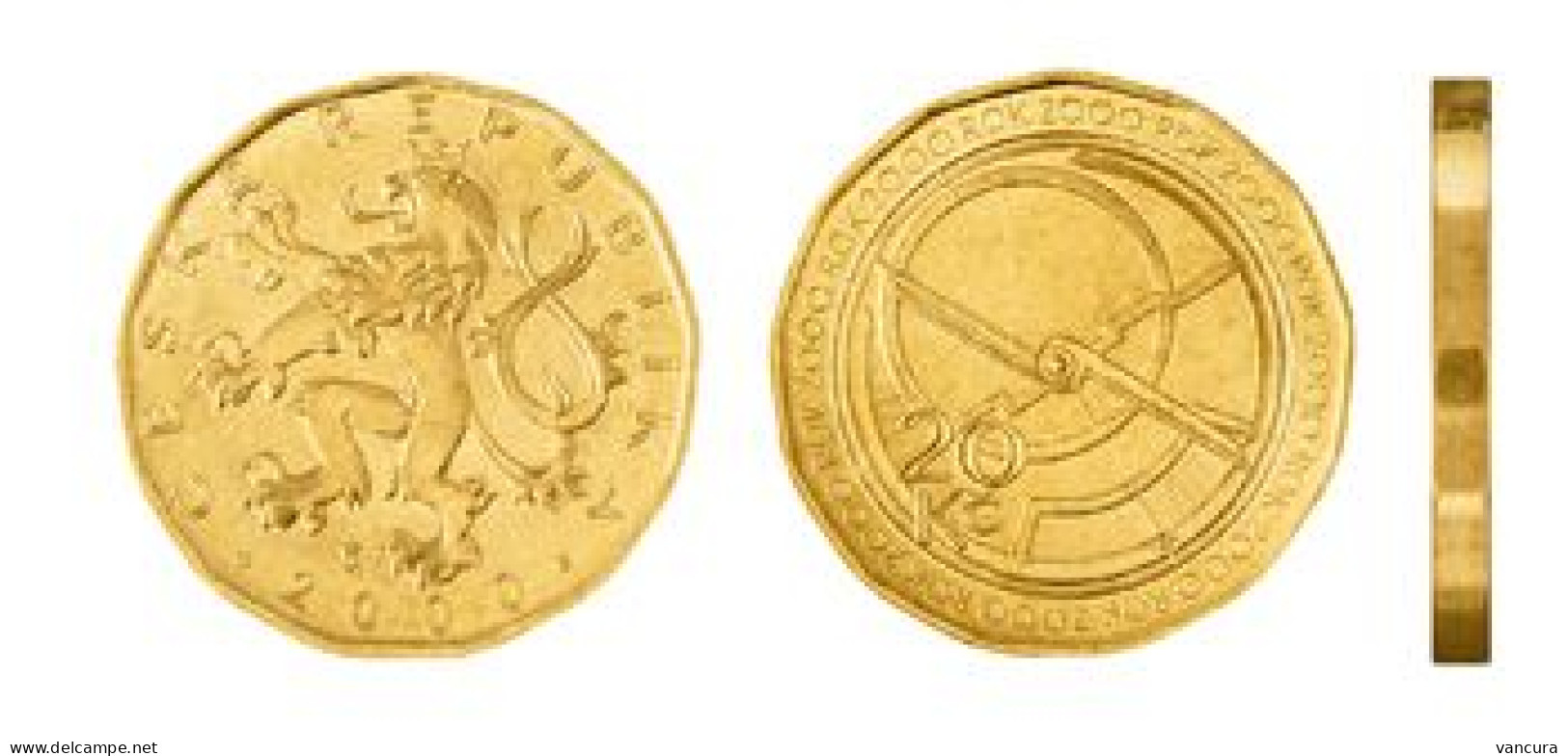 Czech Republic 20 Kc Coin With St Wenceslas 2000 Commemorative Coin Devoted To Millenium - Tchéquie