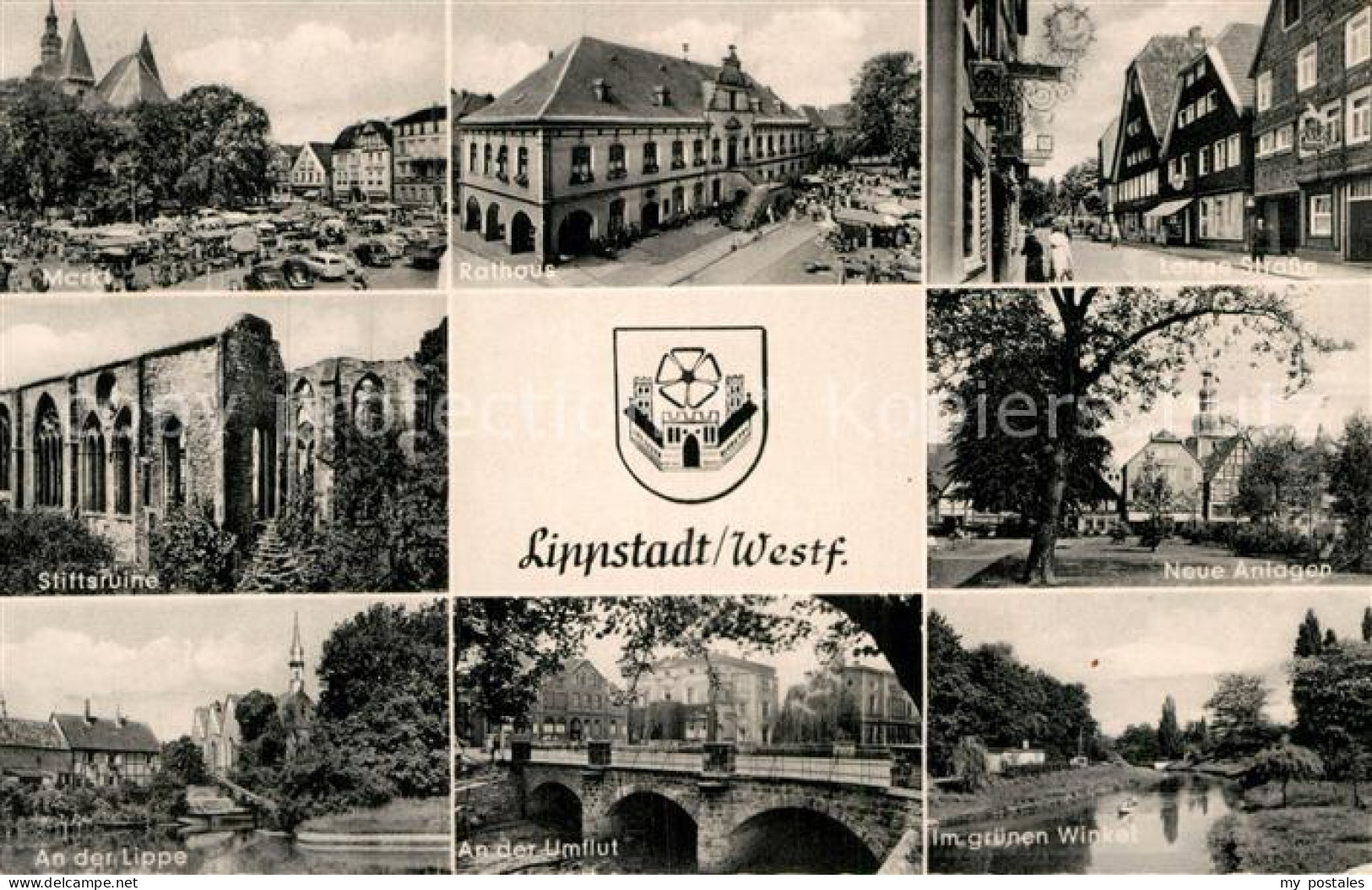 72940610 Lippstadt Markt Stiftsruine Fluss Lippe Rathas Lange Strasse Anlagen Gr - Lippstadt