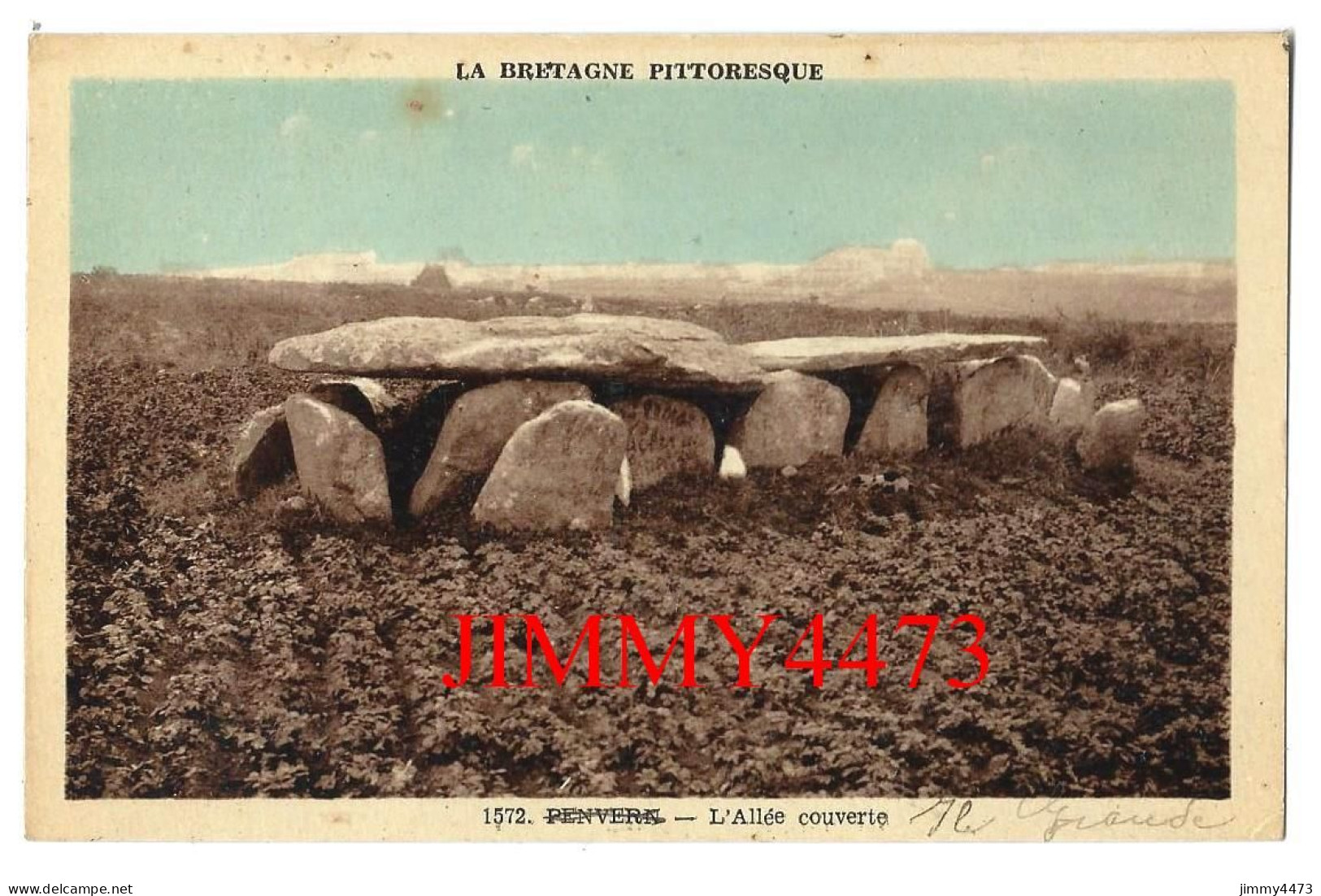 CPA - Dolmen - PENVERN - L'Allée Couverte - Edit. Waron Saint Brieuc N° 1572 - Dolmen & Menhirs