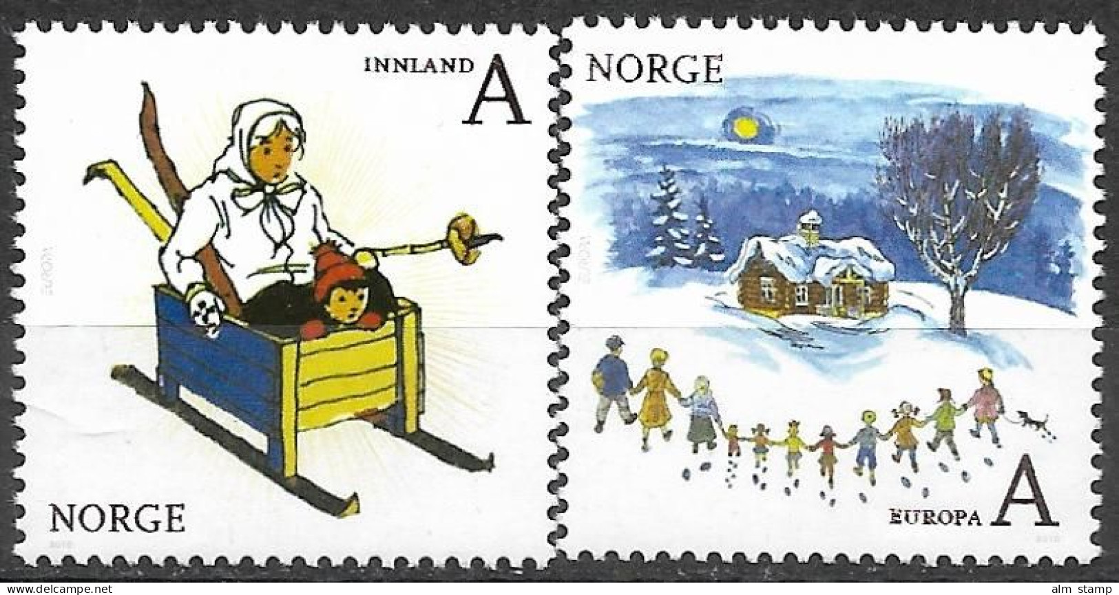 2010 Morwegen Norge Mi. 1736-7**MNH  Europa Kinderbücher - 2010