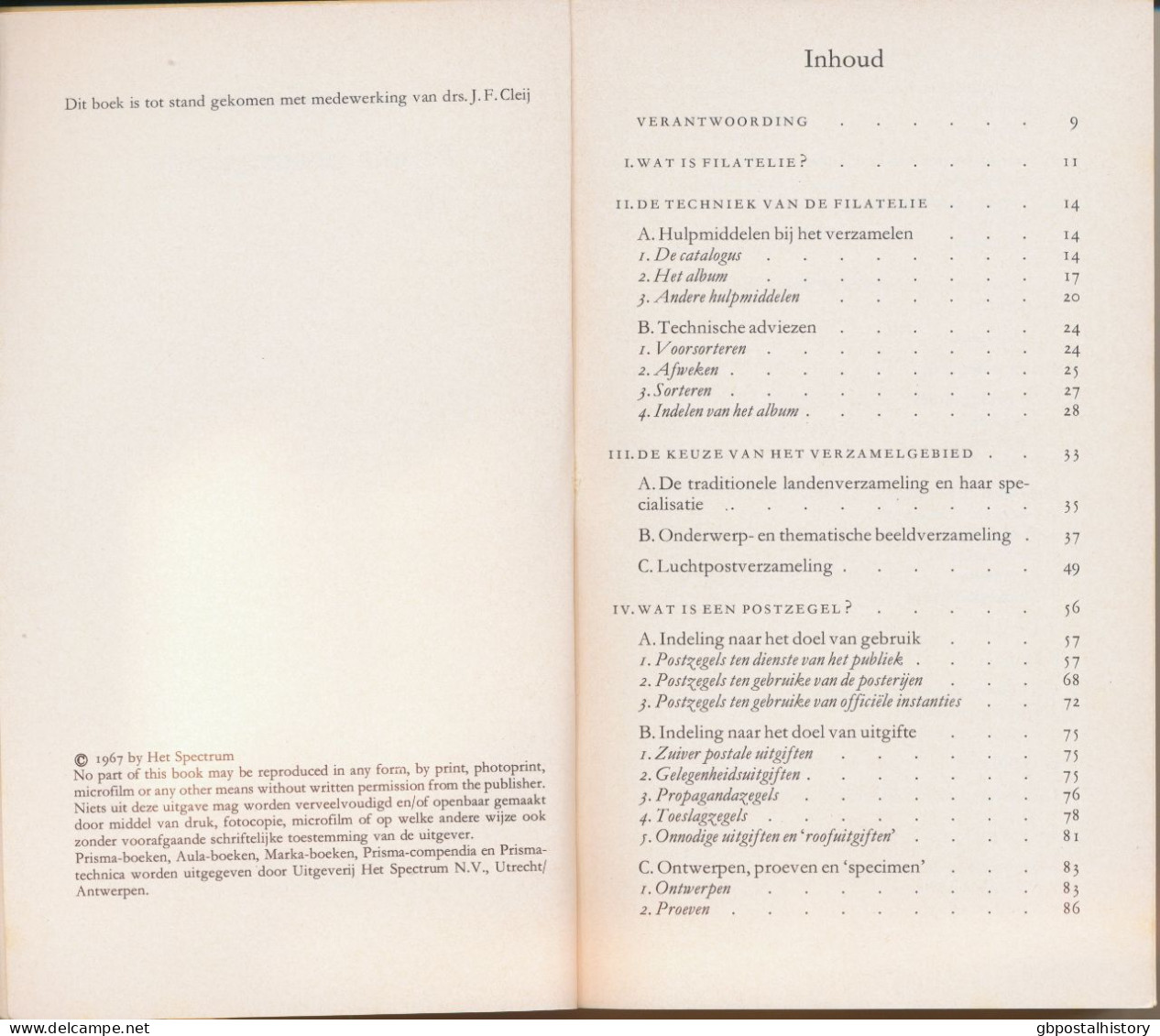 Prisma Postzegelgids. S/B By Mr. H.J. Bernsen, 1967, 224 Pages In Dutch Language, ALL ABOUT COLLECTING STAMPS, Very Inte - Philately And Postal History