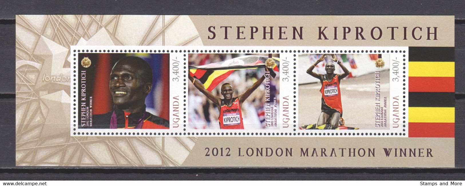 Uganda - MNH Sheet 2 SUMMER OLYMPICS LONDON 2012 STEPHEN KIPROTICH - Summer 2012: London