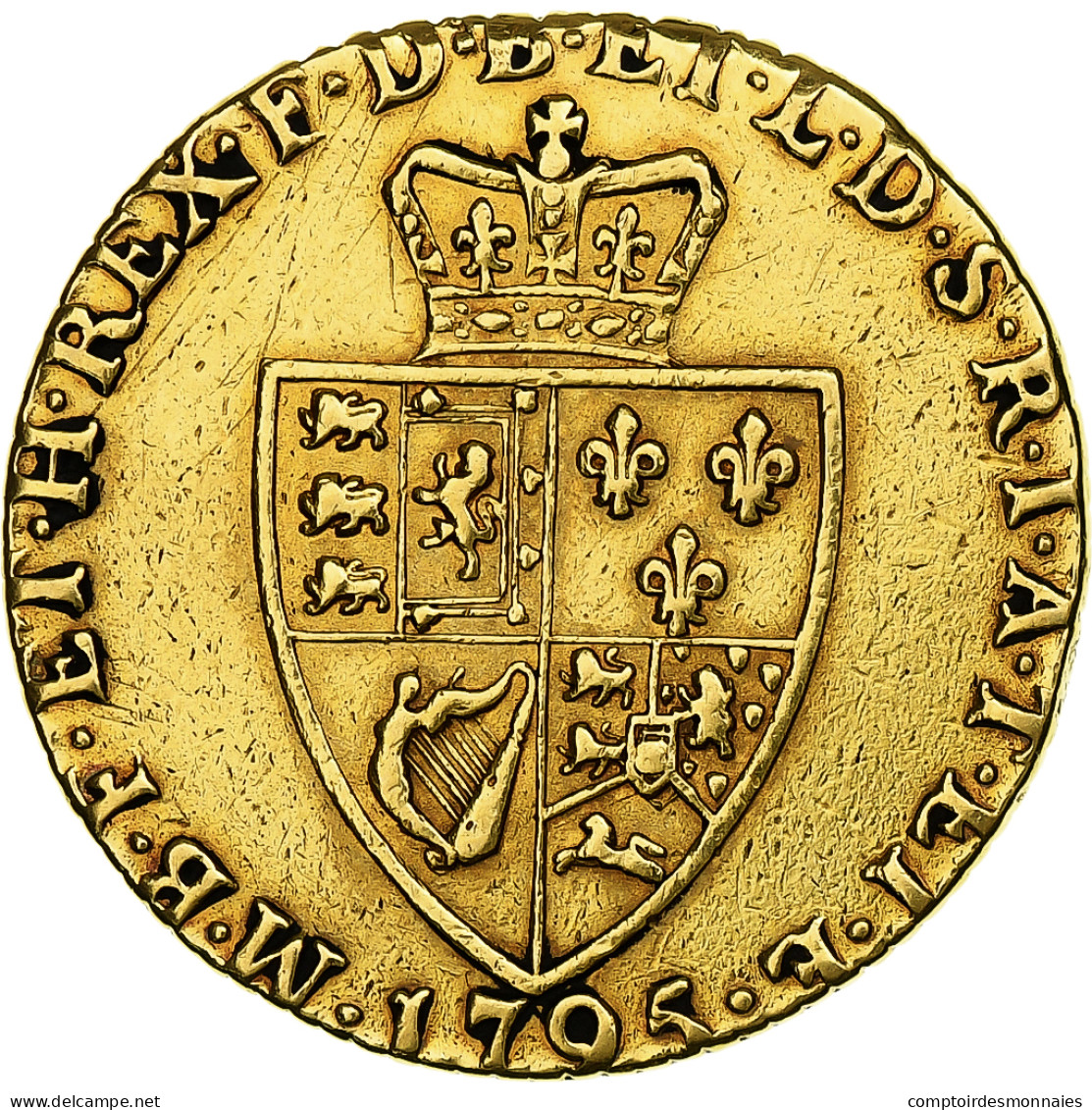 Grande-Bretagne, George III, Guinea, 1795, Londres, Or, TTB, Spink:3729 - Guinea