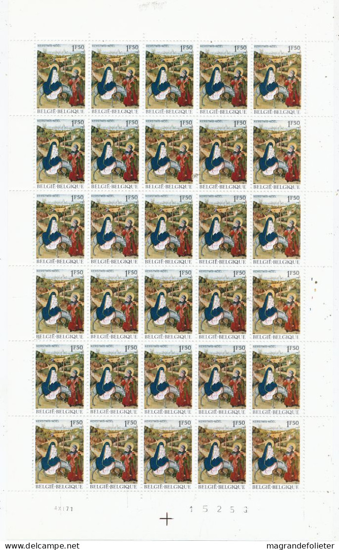 TIMBRE  ZEGEL STAMP  BELGIQUE LOT 10 PLANCHES COMPLETES DE 30 EX.  XX - 1961-1970