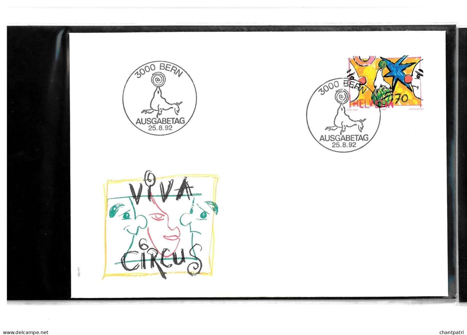 3000 Bern - Viva Circus - Ausgabetag - 25 08 1992 - Beli FDC 013 - Briefe U. Dokumente