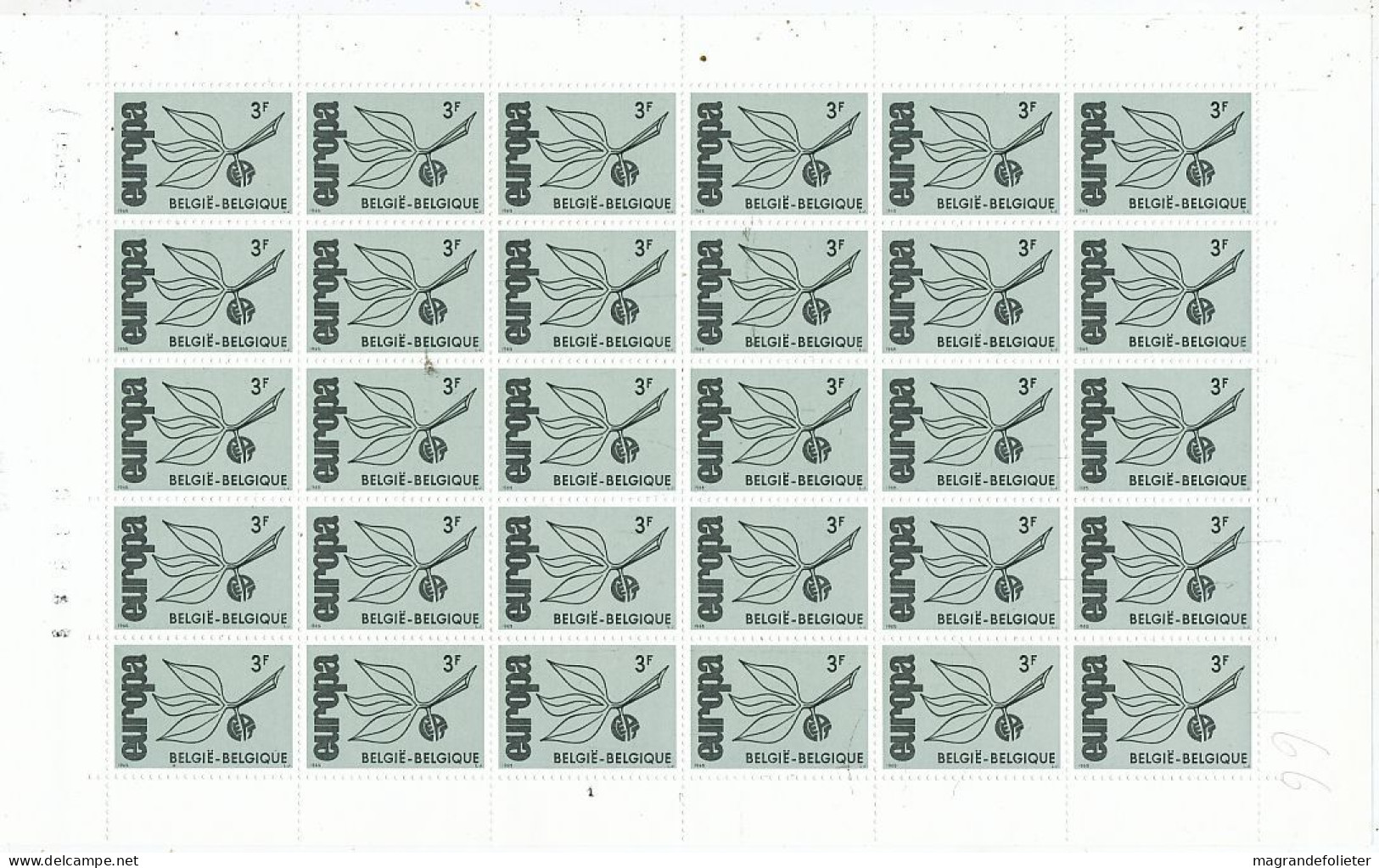 TIMBRE  ZEGEL STAMP  BELGIQUE LOT 10 PLANCHES COMPLETES DE 30 EX.  XX