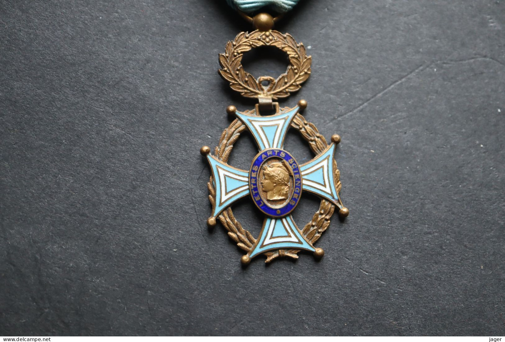 Médaille Ordre  France  Chevalier Société Académique Lettres Art Et Sciences - France