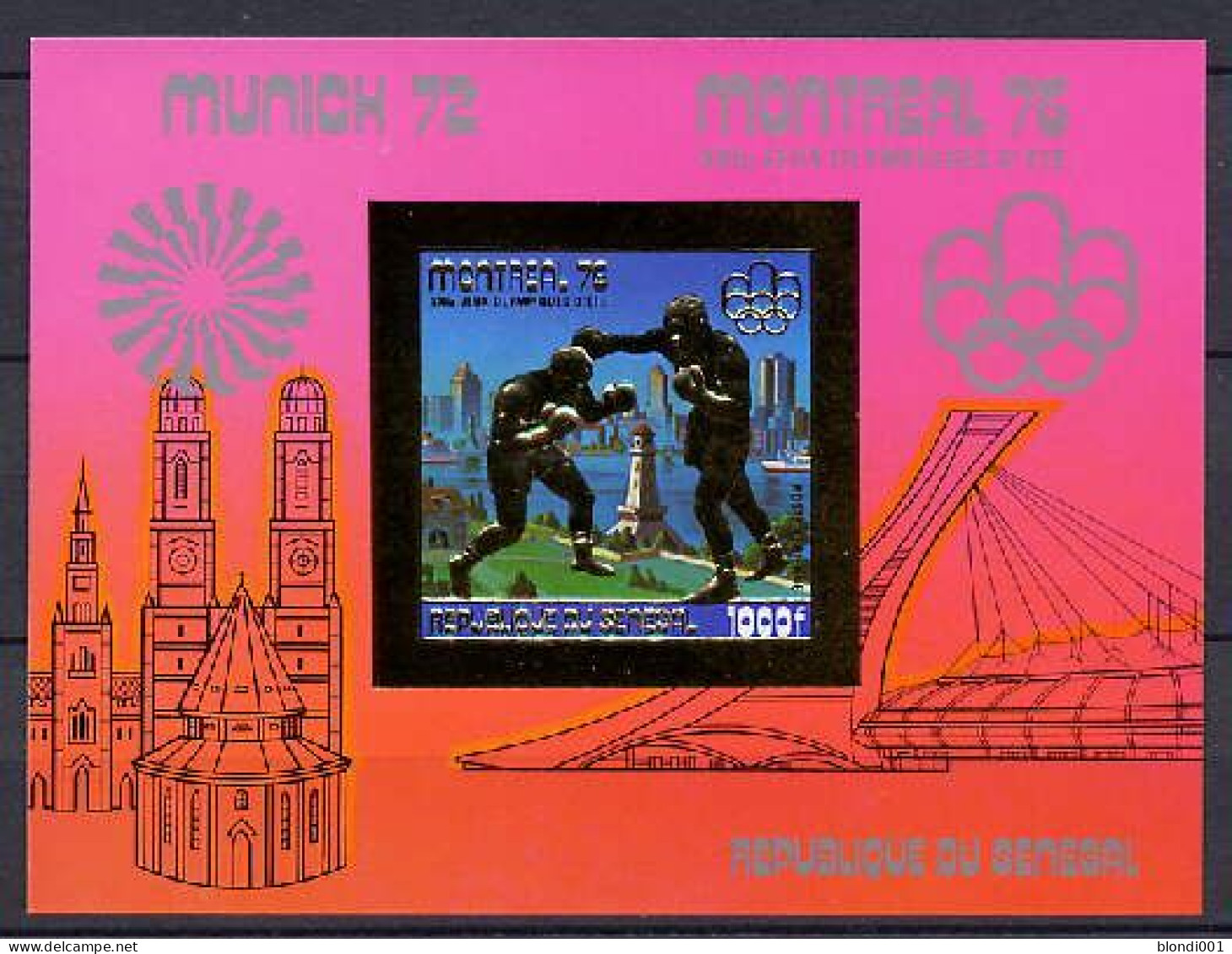 Olympics 1976 - Boxing - SENEGAL - S/S Gold Imp. MNH - Ete 1976: Montréal