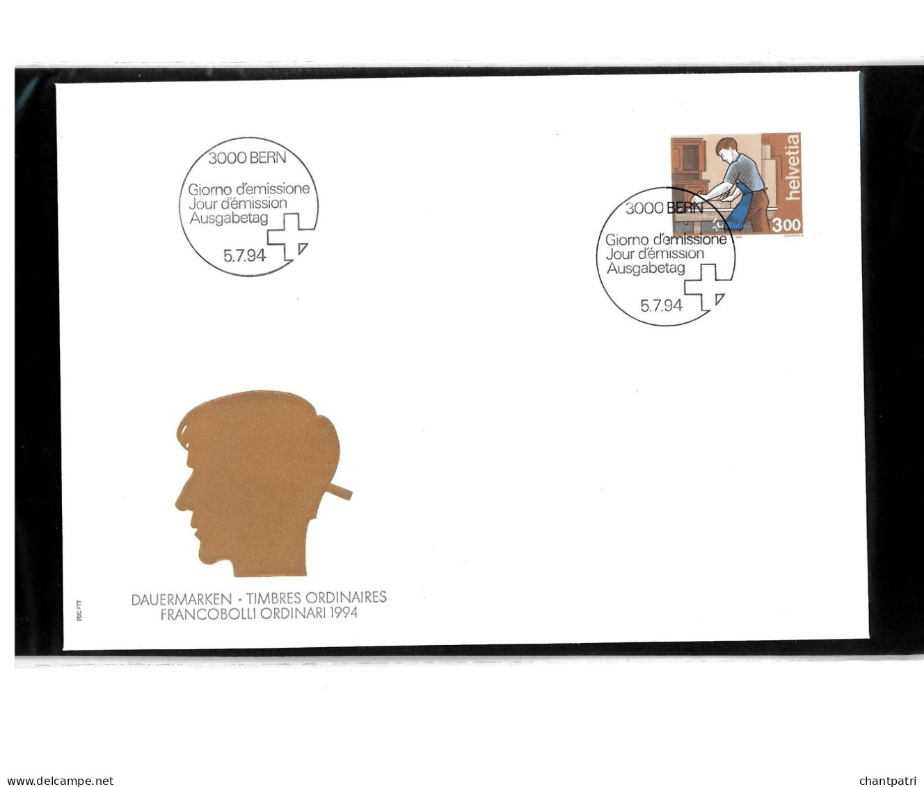 3000 Bern - Jour D'émission - Timbres Ordinaires - 05 07 1994 - Beli FDC 111 - Covers & Documents