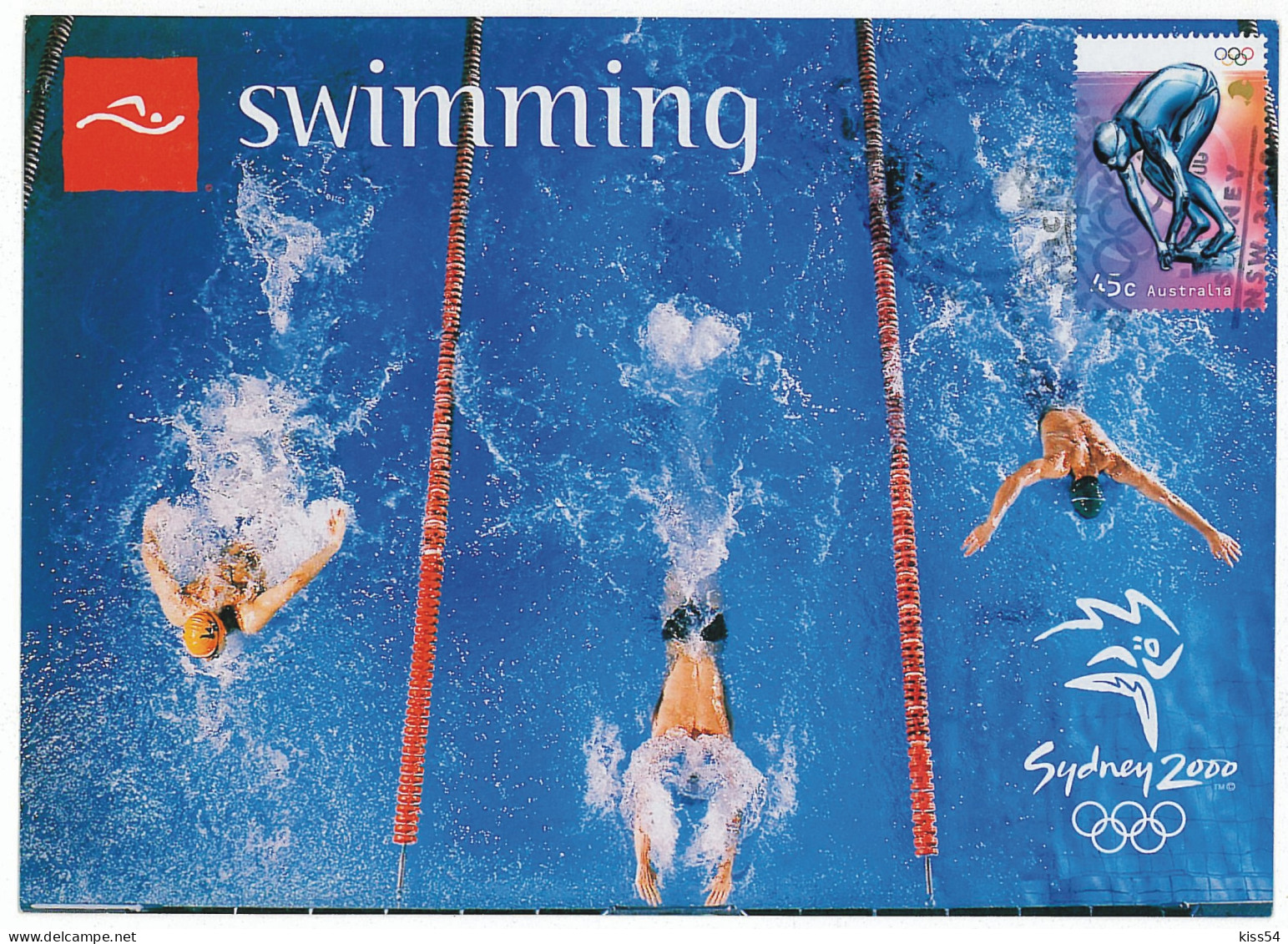 MAX 13 - 36 SWIMMING, Sydney, OLIMPIC GAMES - Maximum Card - 2000 - Zomer 2000: Sydney