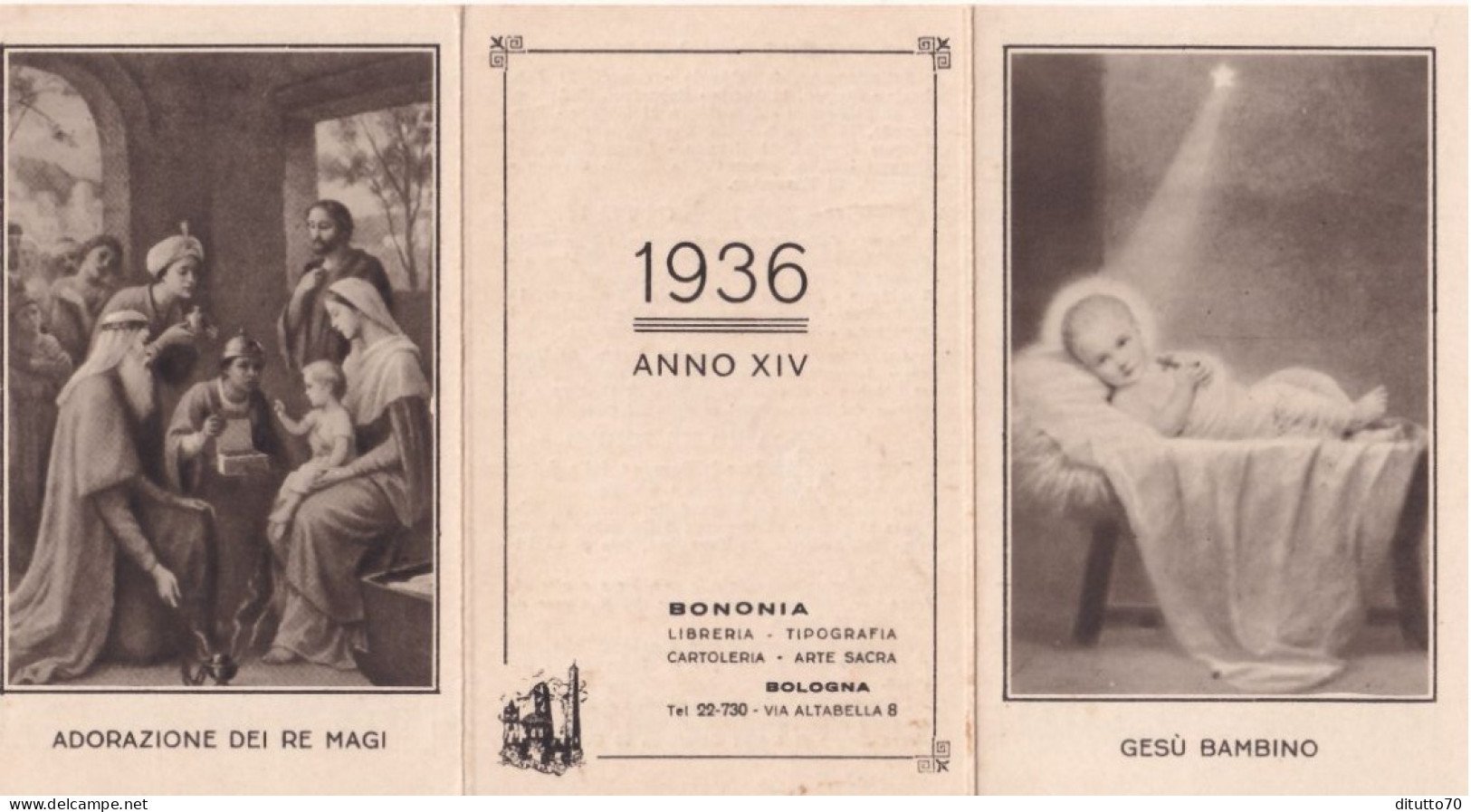 Calendarietto - Bononia - Libreria - Bologna - Anno 1936 - Klein Formaat: 1921-40