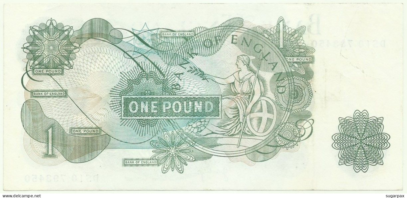 GREAT BRITAIN - 1 POUND - ND ( 1970-77 ) - P 374 G - Serie DS10 - BANK OF ENGLAND - United Kingdom - 1 Pond