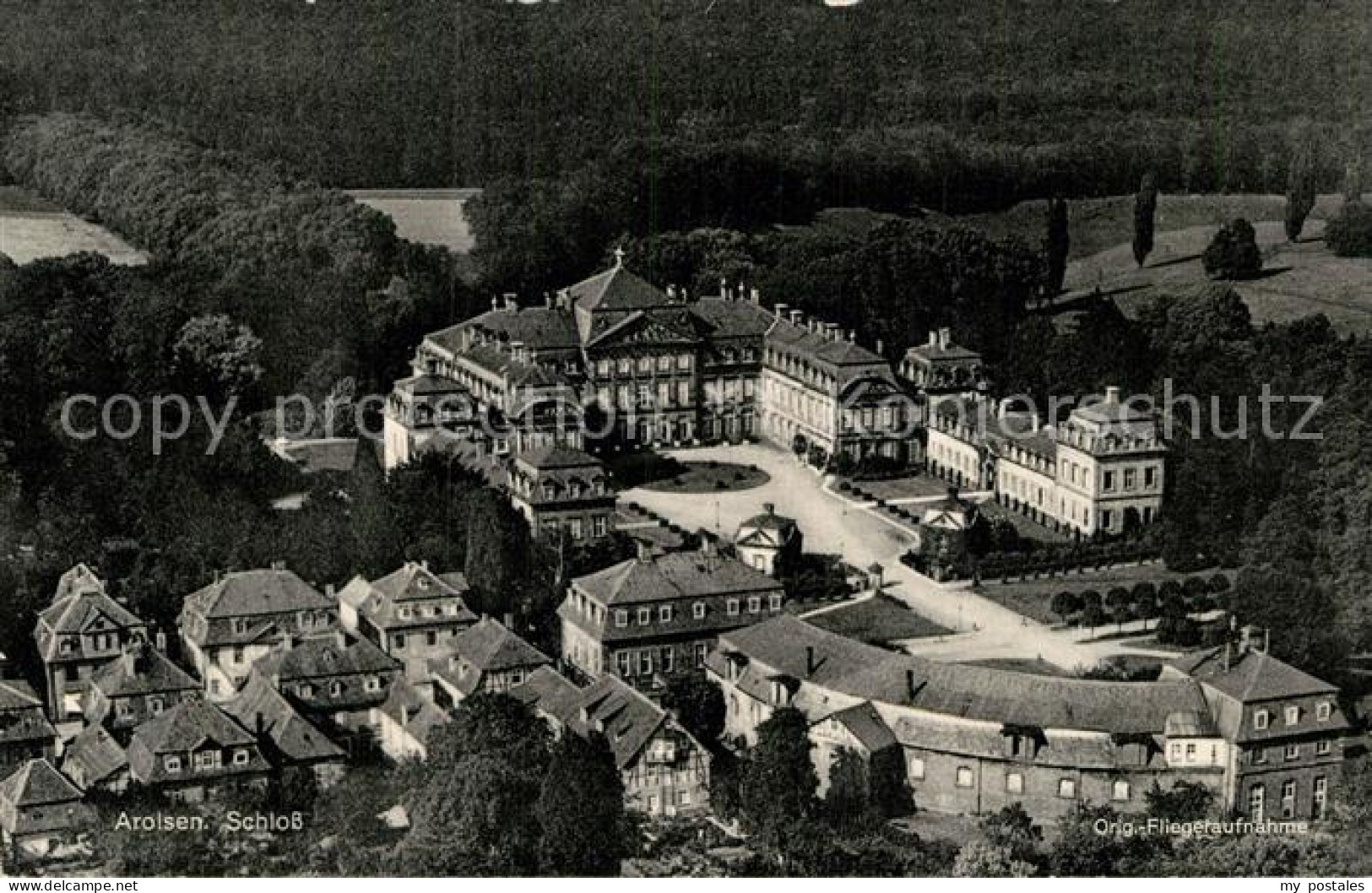 72978155 Arolsen Bad Schloss Original Fliegeraufnahme Arolsen - Bad Arolsen