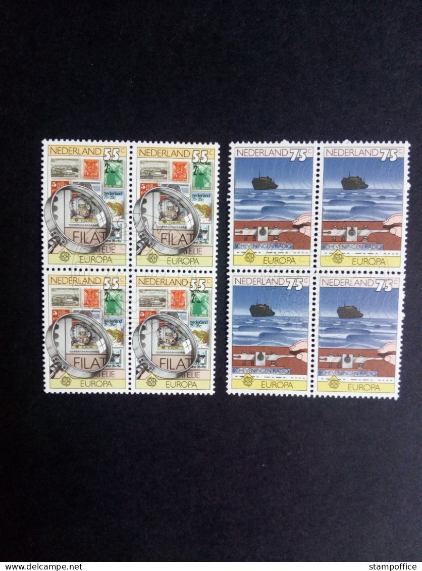 NIEDERLANDE MI-NR. 1140-1141 GESTEMPELT(USED) 4er BLOCK EUROPA 1979 POST- Und FERNMELDEWESEN - 1979