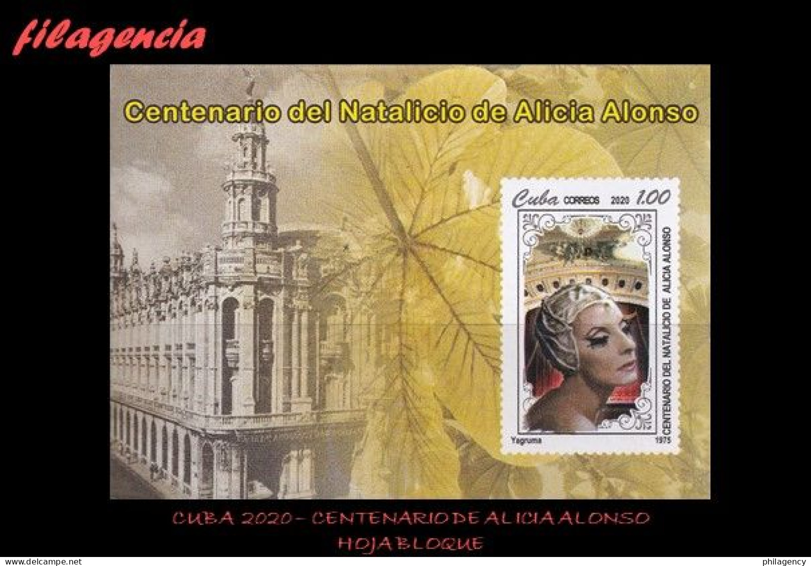 CUBA MINT. 2020-12 CENTENARIO DE ALICIA ALONSO. BALLET. HOJA BLOQUE - Ongebruikt