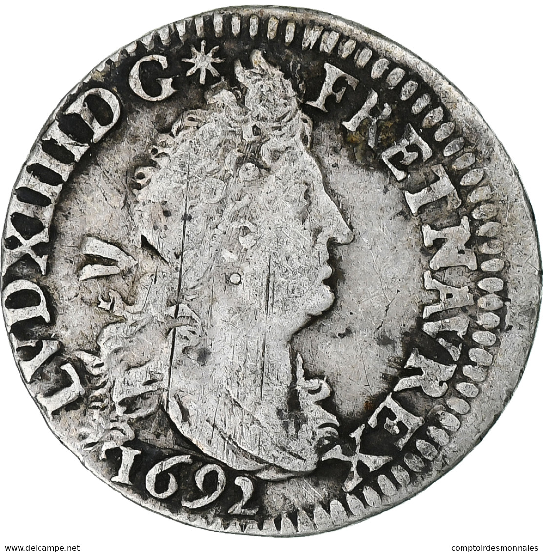 France, Louis XIV, 4 Sols Aux 2 L, 1692, Paris, Réformé, Argent, TB+ - 1643-1715 Louis XIV Le Grand