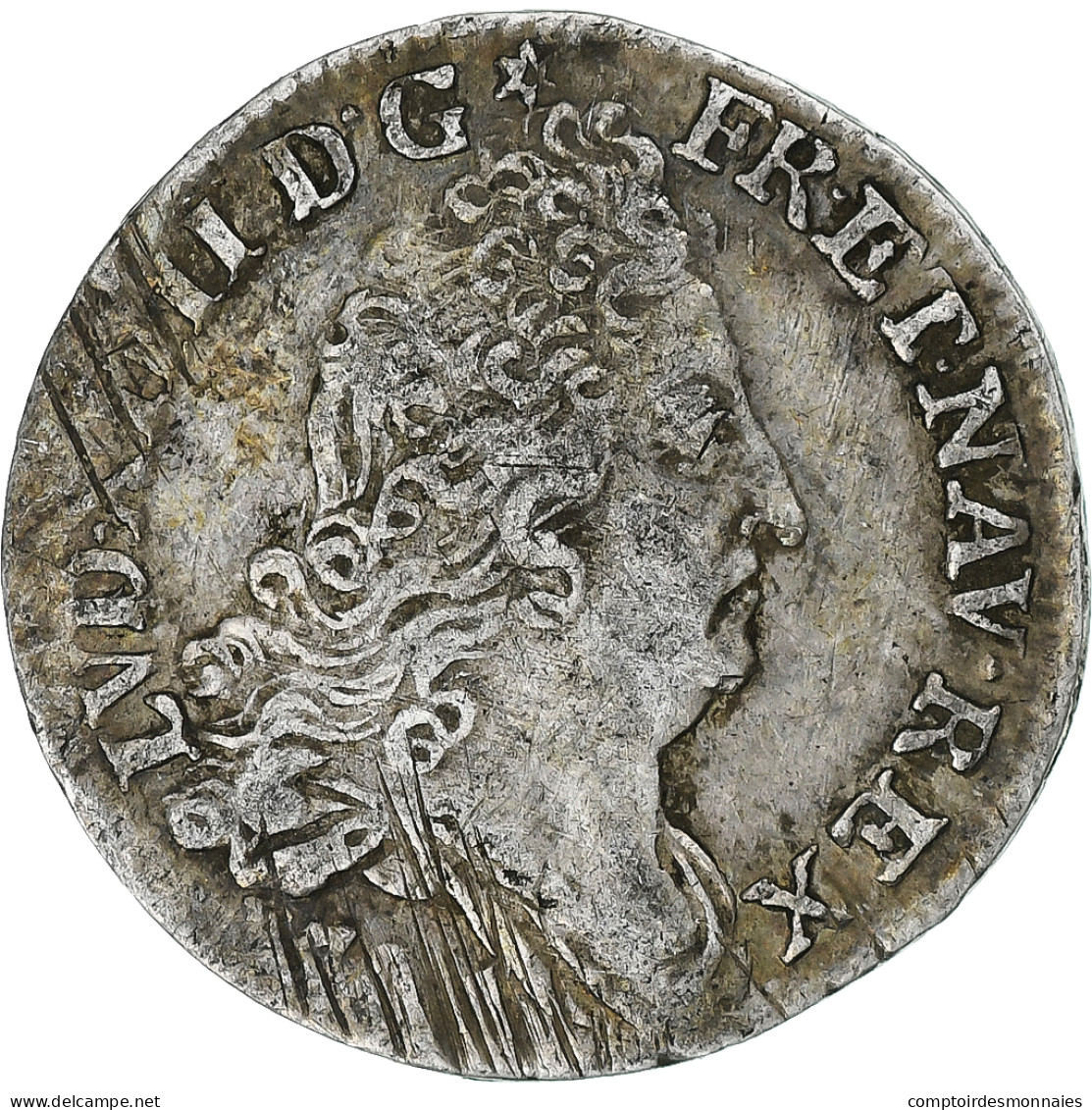 France, Louis XIV, 10 Sols Aux Insignes, 170(?), Rennes, Argent, TTB - 1643-1715 Louis XIV The Great