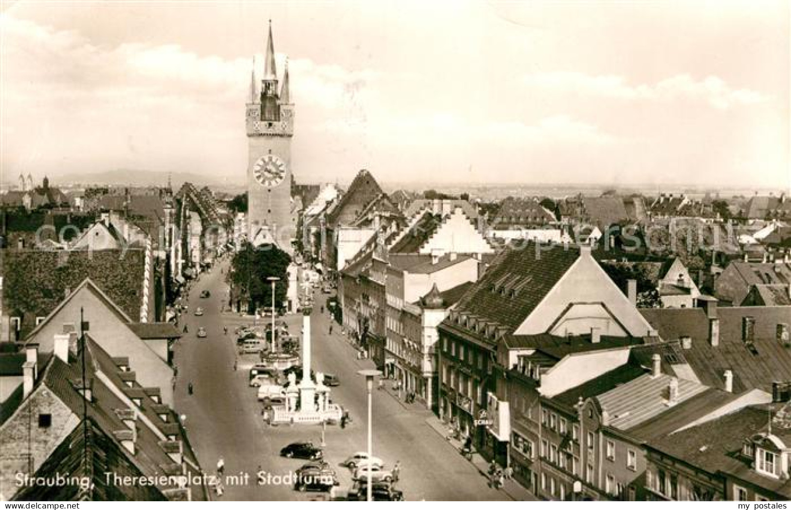 72966616 Straubing Theresienplatz Mit Stadtturm Straubing - Straubing