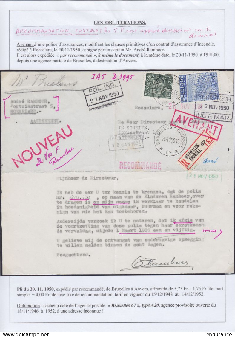 Série 'Exportation Belge' 1948 - Superbe Collection - Tous Types De Documents, D'oblitérations, … + 230 Documents - Voir - 1948 Export