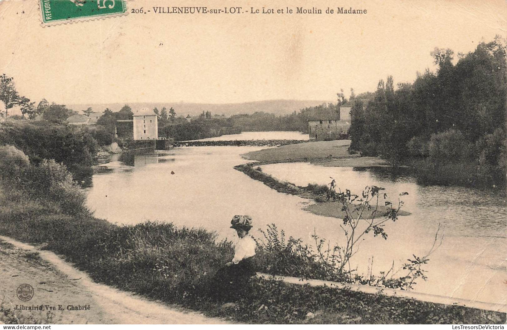 FRANCE - Villeneuve Sur Lot - Vue Générale Sur Le Lot Et Le Moulin De Madame - Carte Postale Ancienne - Villeneuve Sur Lot