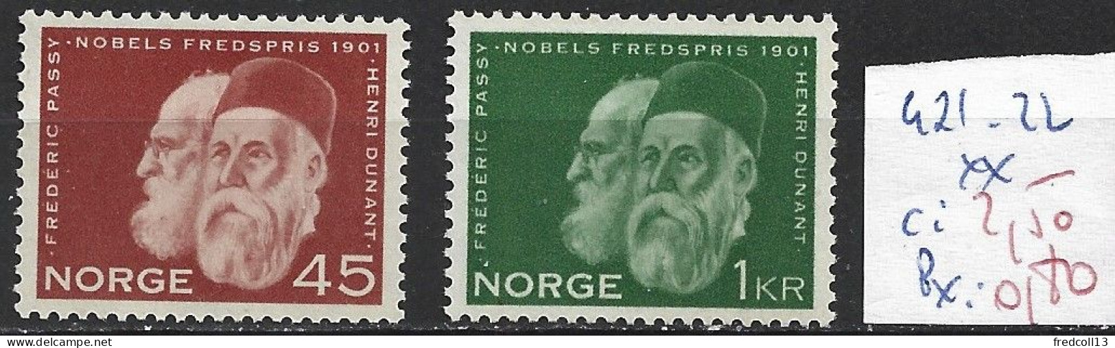 NORVEGE 421-22 ** Côte 2.50 € - Unused Stamps