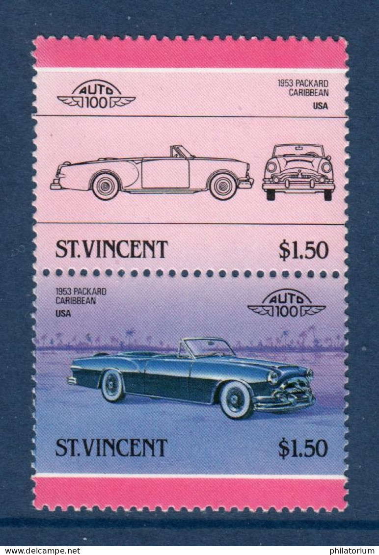 Saint Vincent, Yv 909, 910, Mi 924,925, SG 967, 968, Packard Caribbean 1953, - St.Vincent (1979-...)